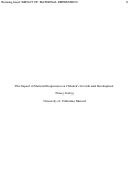 Cover page: The Impact of Maternal Depression on Children’s Growth and Development