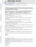 Cover page: COVID-19 pandemic interventions reshaped the global dispersal of seasonal influenza viruses.