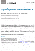 Cover page: Genomic regions associated with microdeletion/microduplication syndromes exhibit extreme diversity of structural variation