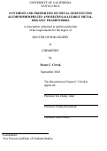 Cover page: Synthesis and Properties of Metal-Substituted Aluminophosphates and Recrystallizable Metal-Organic Frameworks