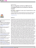 Cover page: Reconciling fish and farms: Methods for managing California rice fields as salmon habitat