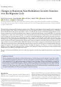 Cover page: Changes in Brainstem Pain Modulation Circuitry Function over the Migraine Cycle