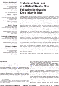Cover page: Trabecular bone loss at a distant skeletal site following noninvasive knee injury in mice.