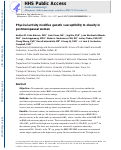 Cover page: Physical activity modifies genetic susceptibility to obesity in postmenopausal women