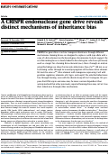 Cover page: A CRISPR endonuclease gene drive reveals distinct mechanisms of inheritance bias