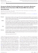 Cover page: Prognostic Model Predicting Metastatic Castration-Resistant Prostate Cancer Survival in Men Treated With Second-Line Chemotherapy