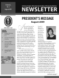 Cover page: President's Message August 2009