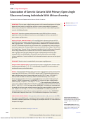 Cover page: Association of Genetic Variants With Primary Open-Angle Glaucoma Among Individuals With African Ancestry