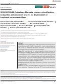 Cover page: 2024 RECOVER Guidelines: Methods, evidence identification, evaluation, and consensus process for development of treatment recommendations