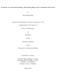 Cover page: Problems in Network Modeling: Estimating Edges and Community Detection