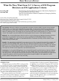 Cover page: What do they want from us? A survey of EM Program Directors on EM application criteria.