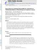 Cover page: Cancer Niche as a Garbage Disposal Machine: Implications of TCM-Mediated Balance of Body-Disease for Treatment of Cancer