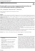 Cover page: Decision aids for cancer survivors engagement with survivorship care services after primary treatment: a systematic review.