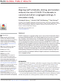 Cover page: Aligning staff schedules, testing, and isolation reduces the risk of COVID-19 outbreaks in carceral and other congregate settings: A simulation study