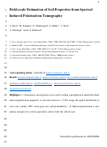 Cover page: Field-scale estimation of soil properties from spectral induced polarization tomography