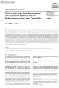 Cover page: Por el camino verde: Long-term tropical socioecosystem dynamics and the Anthropocene as seen from Puerto Rico