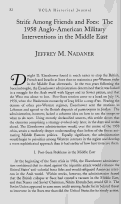 Cover page: Strife Among Friends and Foes: The 1958 Anglo-American Military Interventions in the Middle East