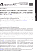 Cover page: Increasing Pain Interference Is Associated With Cognitive Decline Over Four Years Among Older Puerto Rican Adults