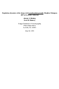 Cover page: Population dynamics of the sheep crab Loxorhynchus grandis (Majidae) Stimpson 1857 at La Jolla California