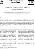 Cover page: Vanadate-based transition-state analog inhibitors of Cre–LoxP recombination