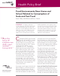 Cover page: Food Environments Near Home and School Related to Consumption of Soda and Fast Food