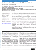 Cover page: Horizontal Gaze Tolerance and Its Effects on Visual Sensitivity in Glaucoma.