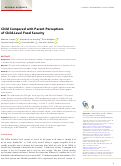 Cover page: Child Compared with Parent Perceptions of Child-Level Food Security.