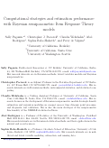 Cover page: Computational Strategies and Estimation Performance With Bayesian Semiparametric Item Response Theory Models