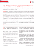 Cover page: Acute Effects on Blood Pressure Following Controlled Exposure to Cookstove Air Pollution in the STOVES Study