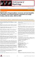 Cover page: High burden of hepatocellular carcinoma and viral hepatitis in Southern and Central Vietnam: Experience of a large tertiary referral center, 2010 to 2016