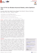 Cover page: Type IV Pili Can Mediate Bacterial Motility within Epithelial Cells