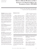 Cover page: Trends in Memory Problems and Race/Ethnicity in the National Health and Examination Survey, 1999-2014.