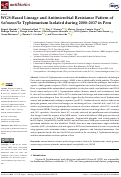 Cover page: WGS-Based Lineage and Antimicrobial Resistance Pattern of Salmonella Typhimurium Isolated during 2000–2017 in Peru