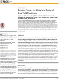 Cover page: Random Forests for Global and Regional Crop Yield Predictions