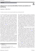 Cover page: Subseasonal-to-seasonal predictability of extreme precipitation and land forcing