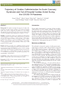 Cover page: Trajectory of Cardiac Catheterization for Acute Coronary Syndrome and Out-of-Hospital Cardiac Arrest During the COVID-19 Pandemic