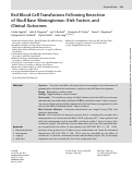 Cover page: RED BLOOD CELL TRANSFUSIONS FOLLOWING RESECTION OF SKULL BASE MENINGIOMAS: RISK FACTORS AND CLINICAL OUTCOMES