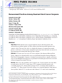 Cover page: Bereavement Practices Among Head and Neck Cancer Surgeons