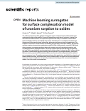 Cover page: Machine learning surrogates for surface complexation model of uranium sorption to oxides