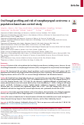 Cover page: Oral fungal profiling and risk of nasopharyngeal carcinoma: a population-based case-control study.