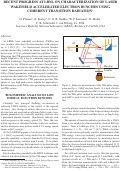 Cover page: Recent Progress at LBNL on Characterization of Laser Wakefield Accelerated Electron Bunches 
using Coherent Transition Radiation