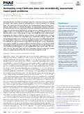 Cover page: Increasing crop field size does not consistently exacerbate insect pest problems.