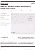 Cover page: Quantitative aerobiologic analysis of an influenza human challenge-transmission trial.