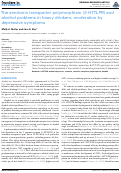 Cover page: The Serotonin Transporter Polymorphism (5-HTTLPR) and Alcohol Problems in Heavy Drinkers: Moderation by Depressive Symptoms