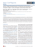 Cover page: Genomic Analysis Reveals Disruption of Striatal Neuronal Development and Therapeutic Targets in Human Huntington’s Disease Neural Stem Cells