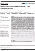 Cover page: Geriatric fragility fractures are associated with a human skeletal stem cell defect