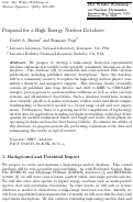 Cover page: Proposal for a High Energy Nuclear Database