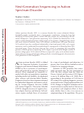 Cover page: Next-Generation Sequencing in Autism Spectrum Disorder.