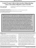 Cover page: Central Venous Catheter Intravascular Malpositioning: Causes, Prevention, Diagnosis, and Correction