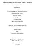 Cover page: Computational simulations and methods for biomedical applications